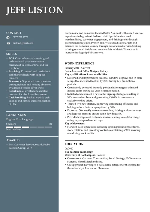 Model de CV