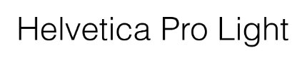 Font Helvetica