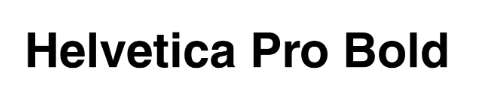 Font Helvetica bold