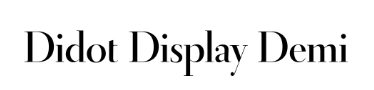 Font Didot demi