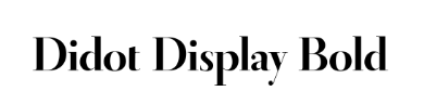 Font Didot îngroșat