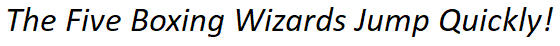 Fontul italic Calibri