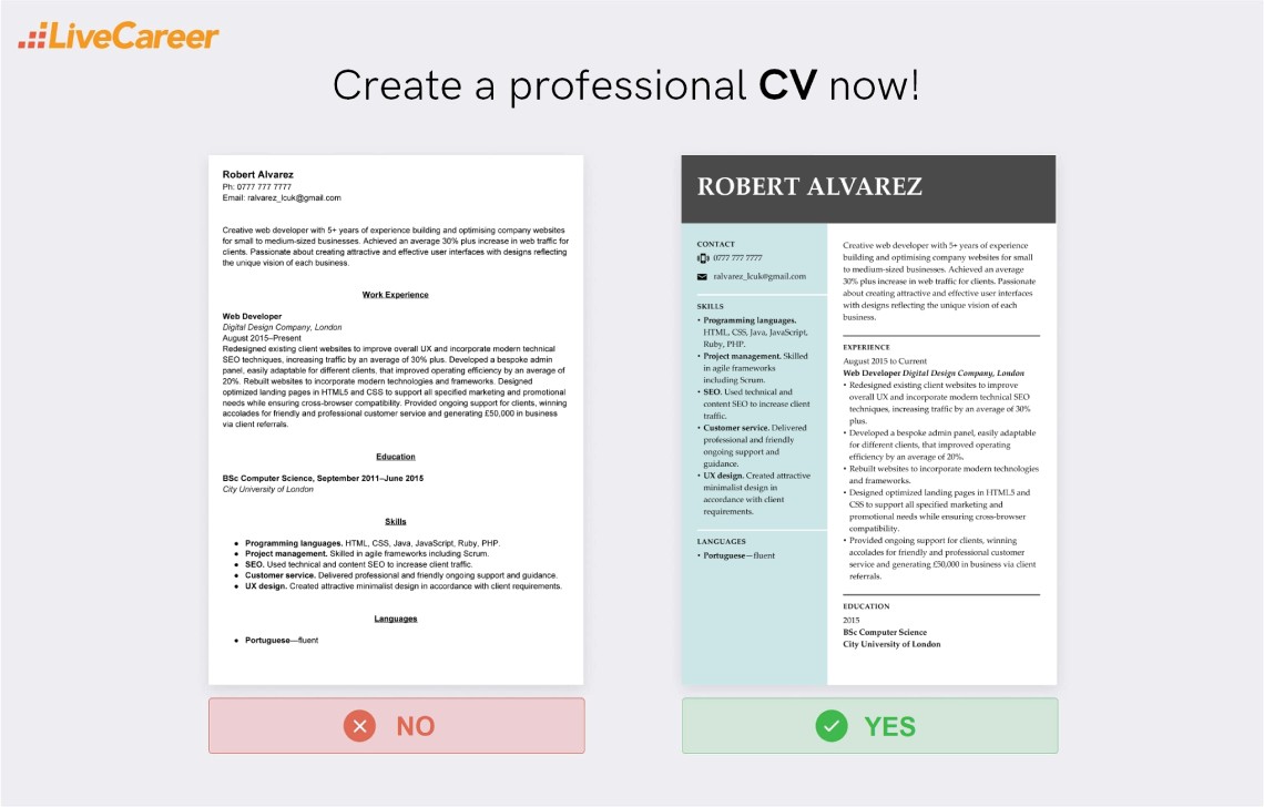 exemple de CV-uri Canva