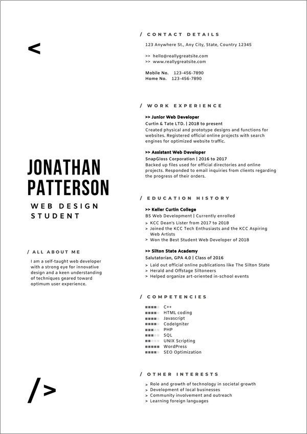 CV-ul Canva