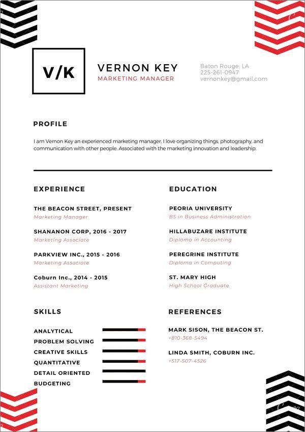 CV-ul Canva