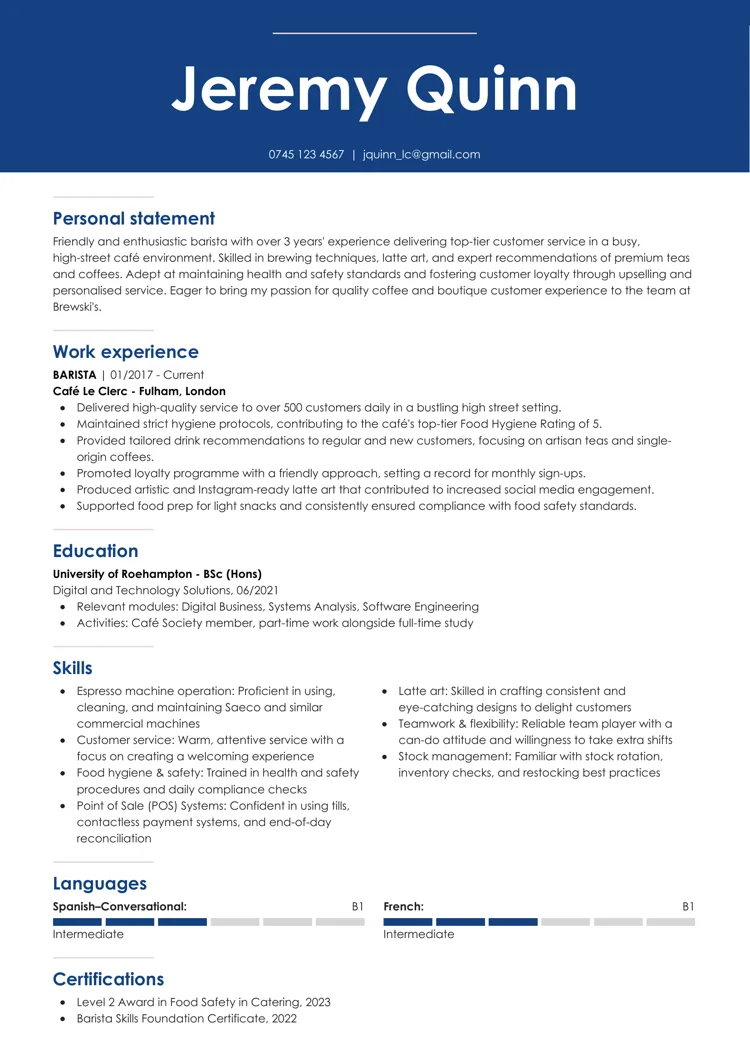 Model de CV