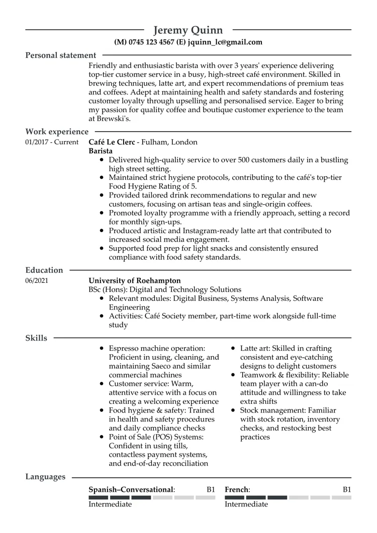 Model de CV