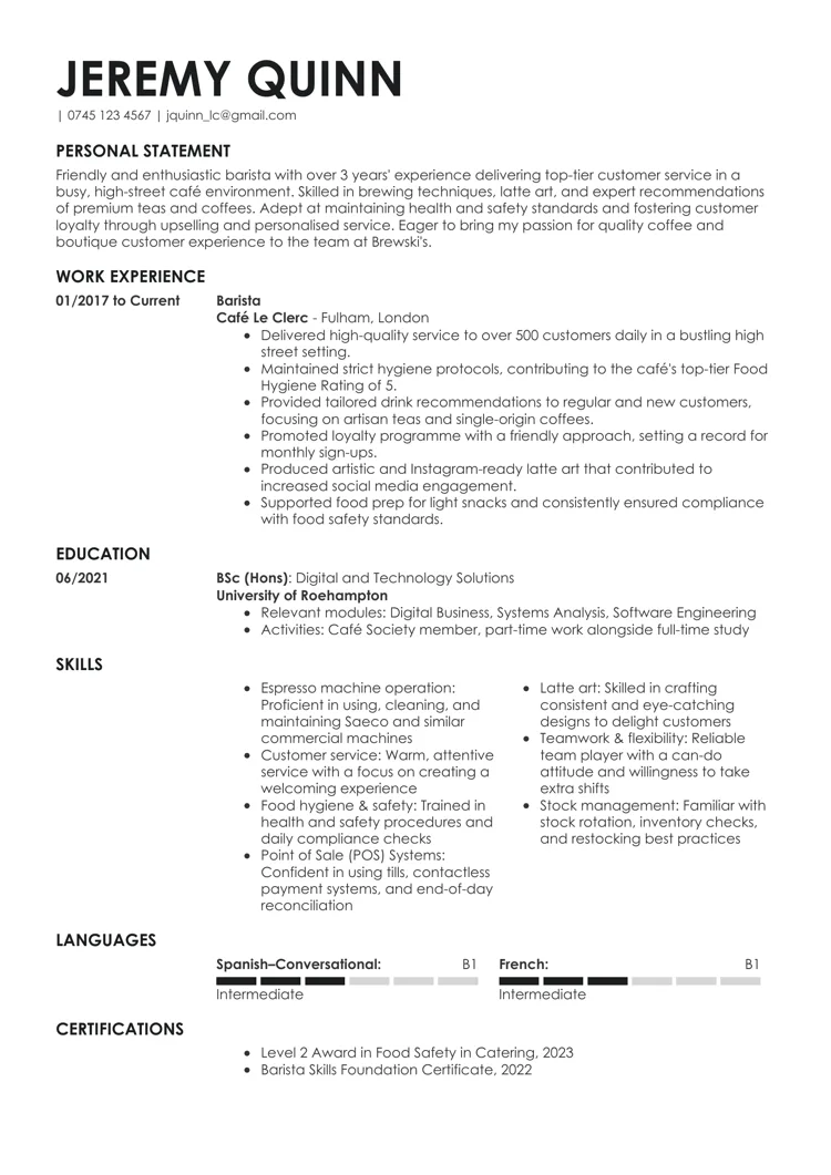 Model de CV