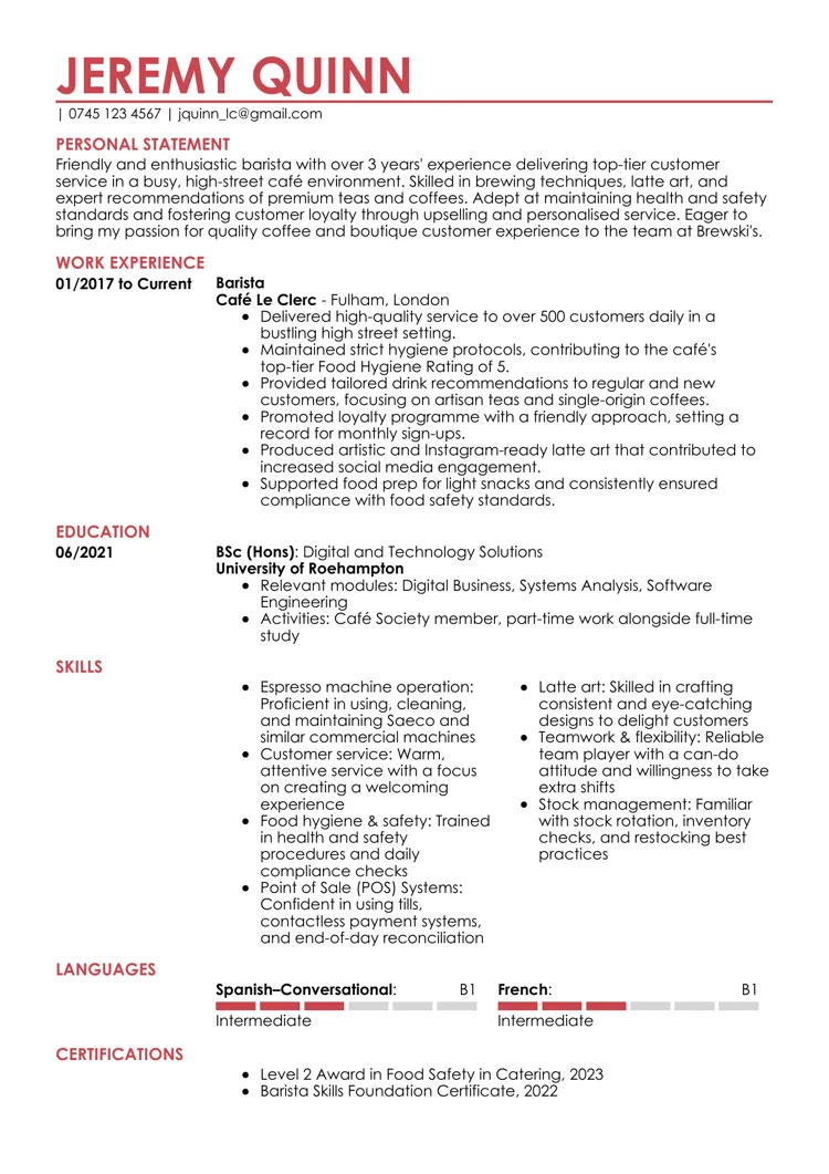 Model de CV