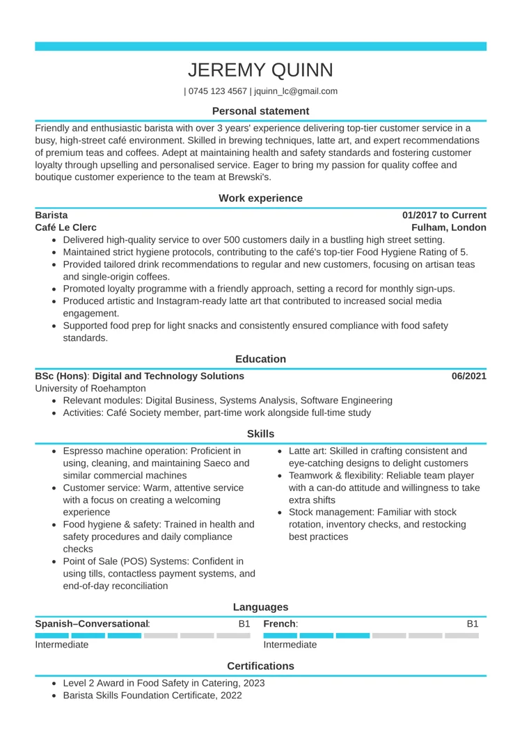 Model de CV