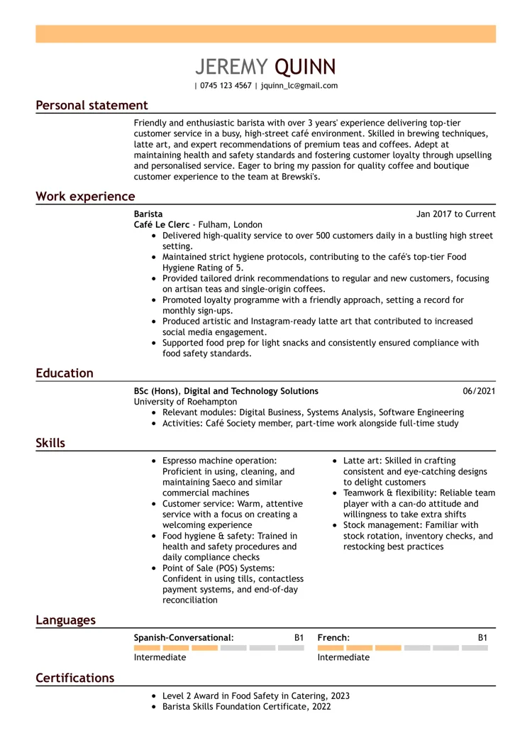 Model de CV