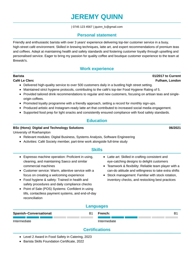 Model de CV
