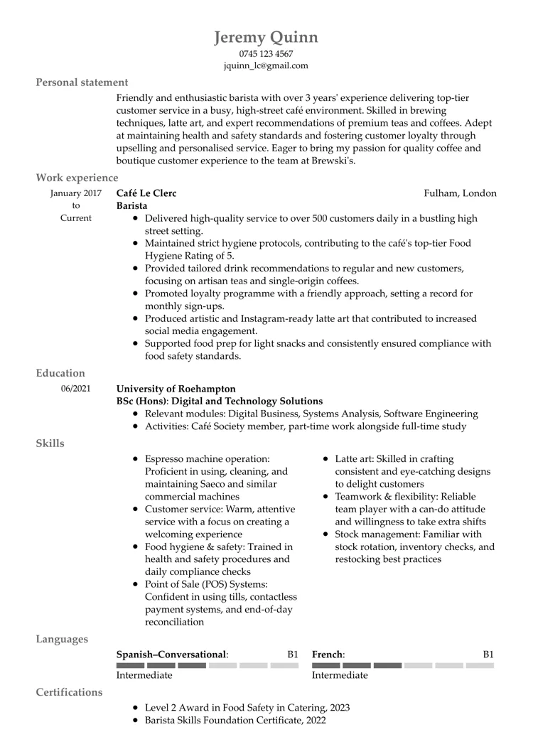 Model de CV