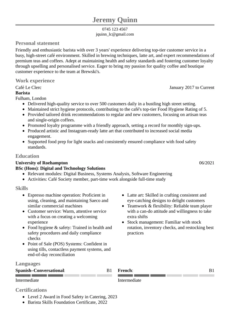 Model de CV