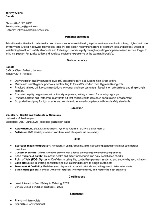 Model de CV