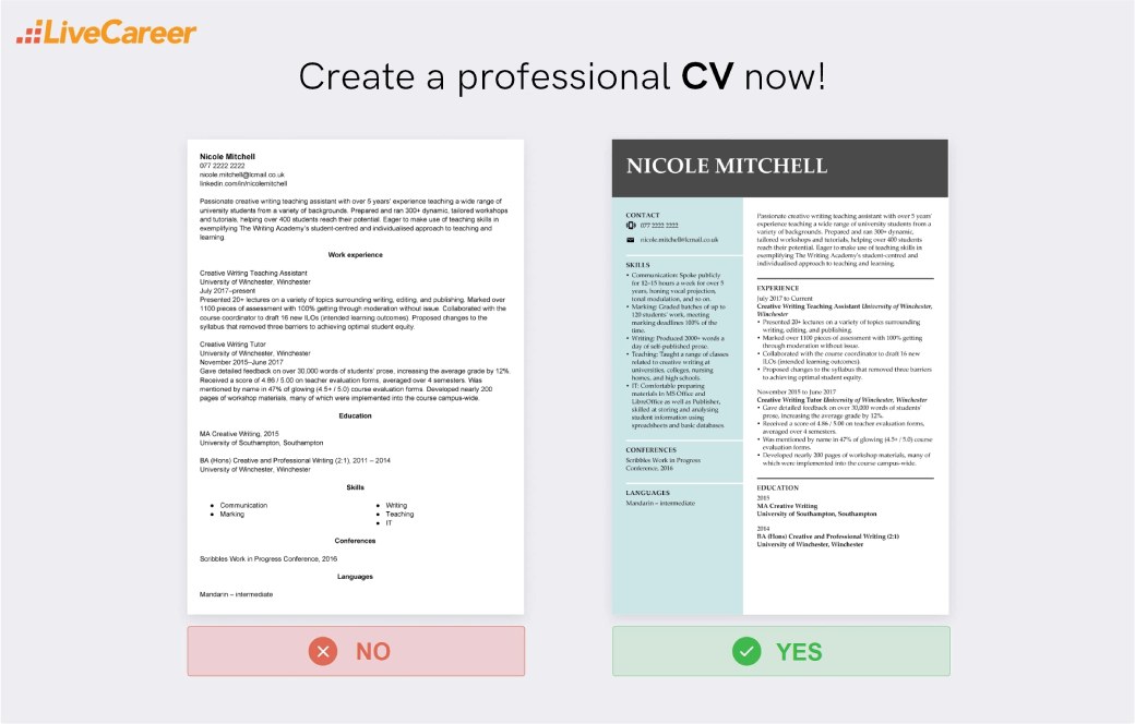 educație într-un CV