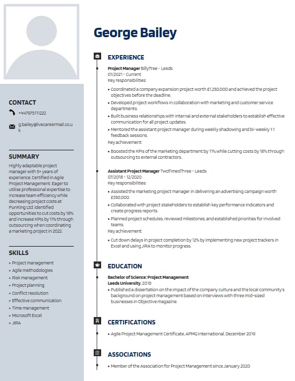 Model de CV modern cu 4 variante de la LiveCareer
