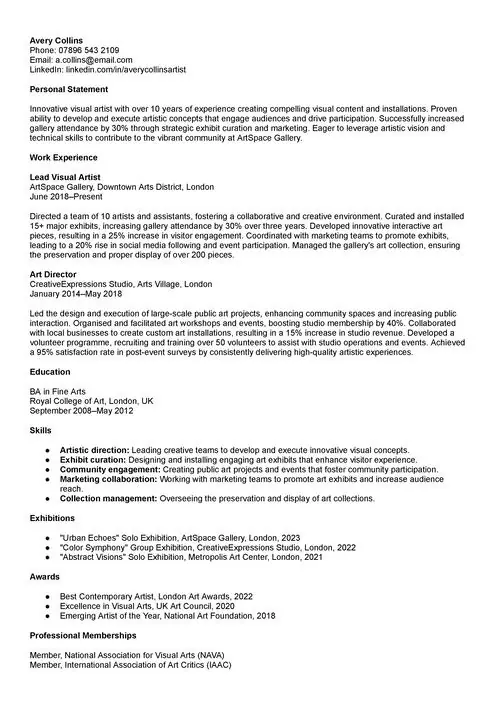 Model de CV