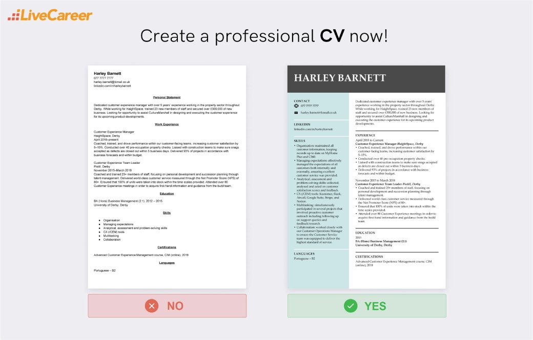 exemplu de CV