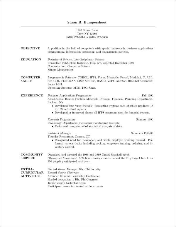 șablon CV latex