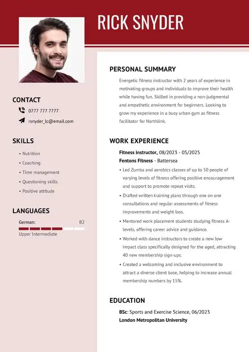 Exemplu de CV care prezintă abilități non-tehnice