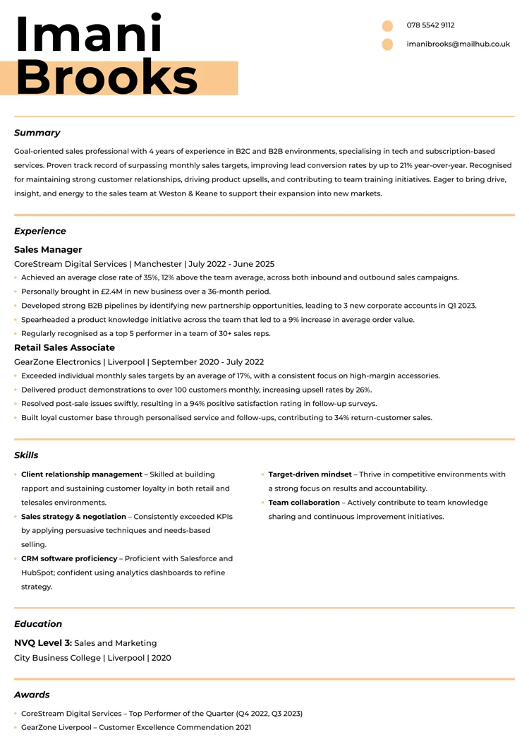 Cum ar trebui să arate un CV pentru candidații de nivel mediu - exemplu
